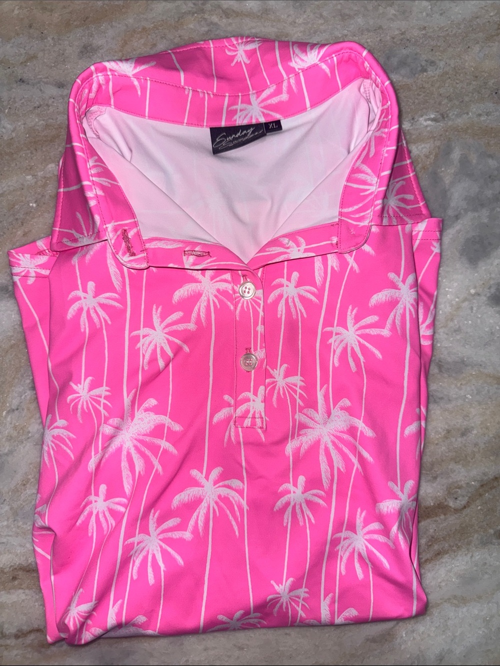 SUNDAY SWAGGER NWOT PALM TREE GOLF SHIRT SIZE XL SO Cute!